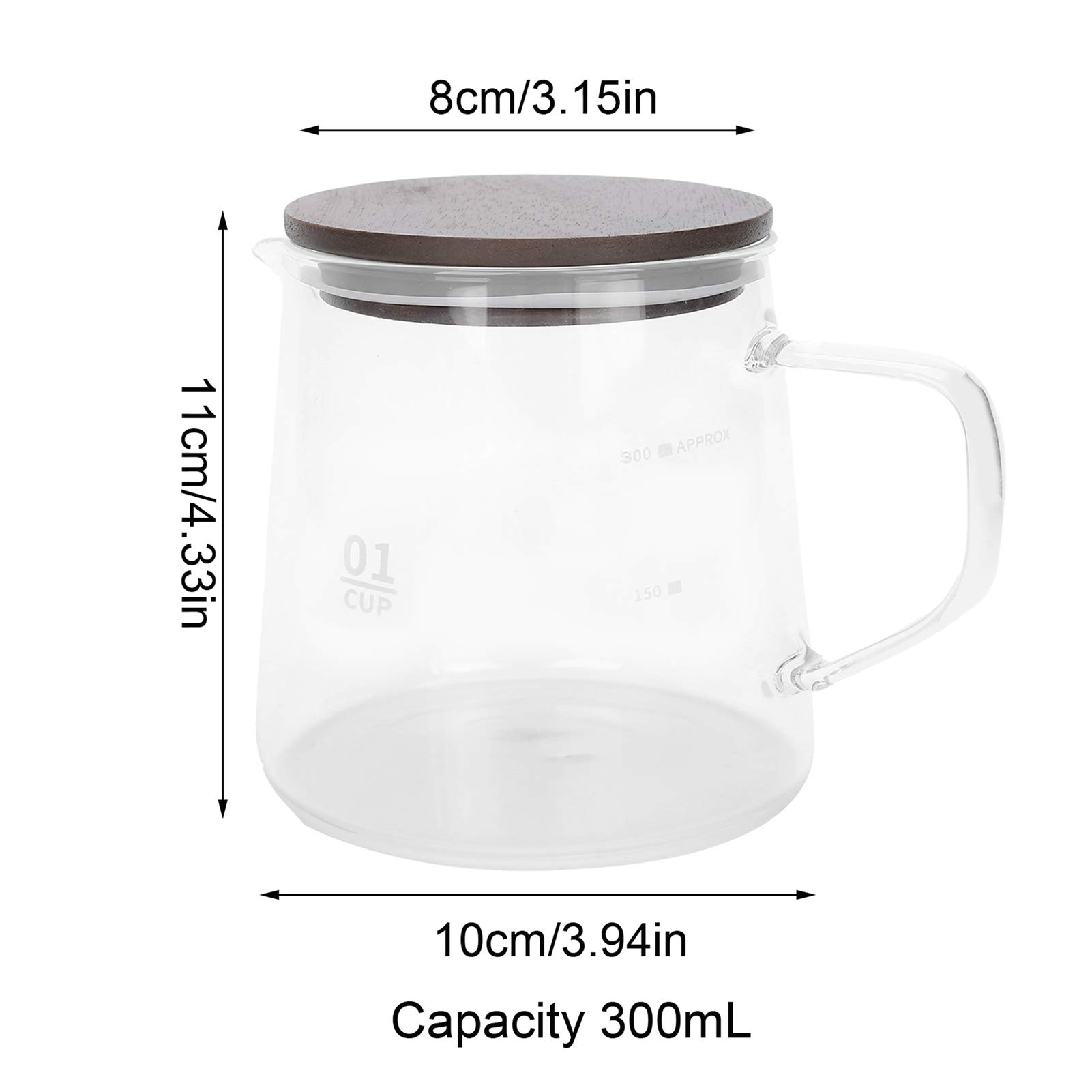 Heat-Resistant Glass Coffee Maker & Tea Kettle with Insulated Handle - 34oz Coffee Pot with Lid for Home, Office, Camping - Perfect for Brewing Coffee, Tea, Hot Chocolate & Herbal Drinks