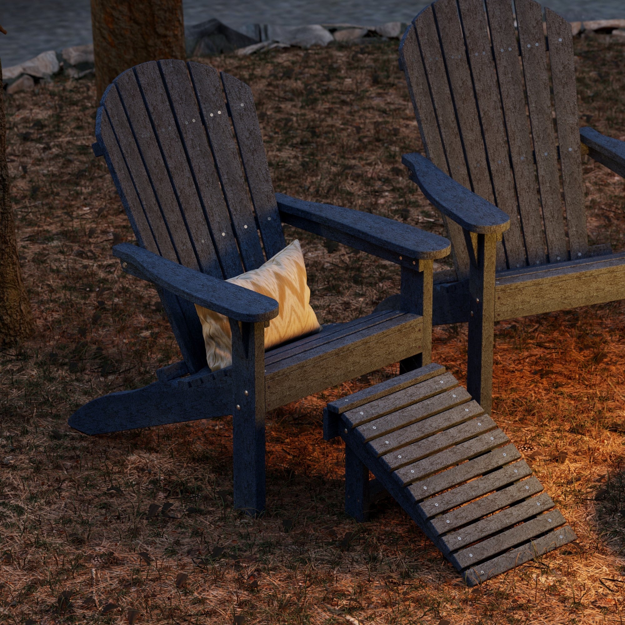 Heritage Sunset Adirondack Chair - Outdoor Patio Furniture for Backyard, Garden & Poolside Relaxation | Durable Weather-Resistant Wooden Lounge Chair