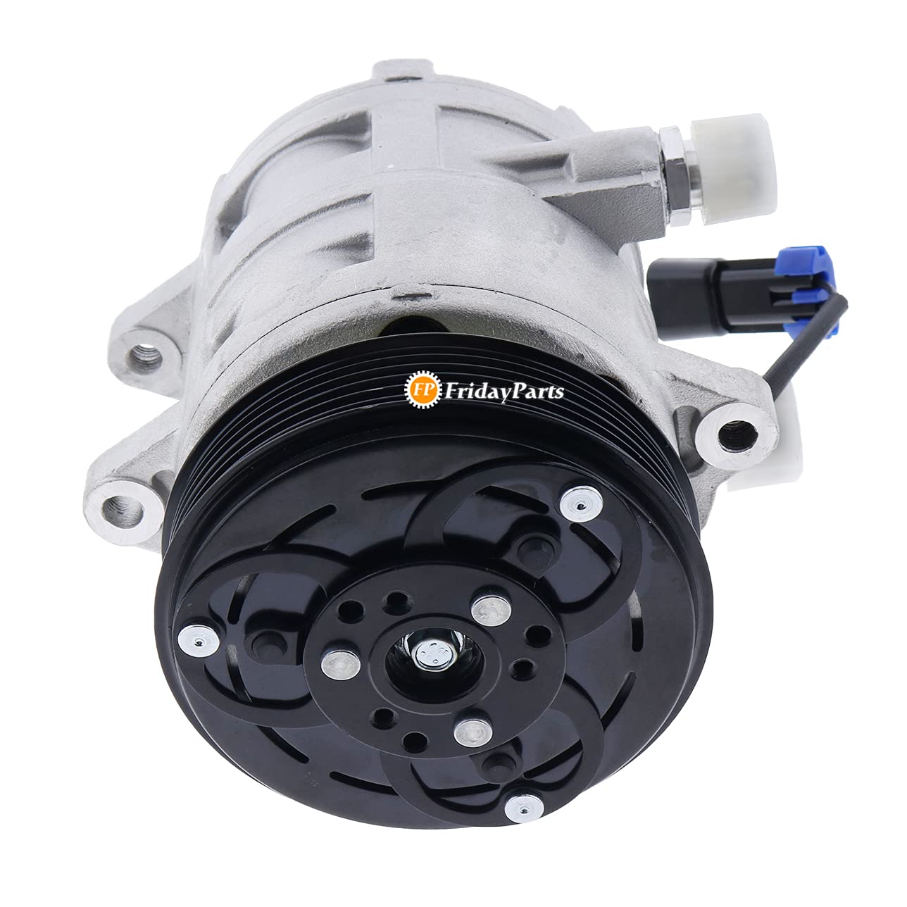 FridayParts A/C Compressor Replacement for Bobcat 331 331E 335 337 341 430 435 | Compatible with Part Numbers 6681716 6685798 | Heavy-Duty Air Conditioning Compressor for Skid Steer Loaders & Compact Excavators