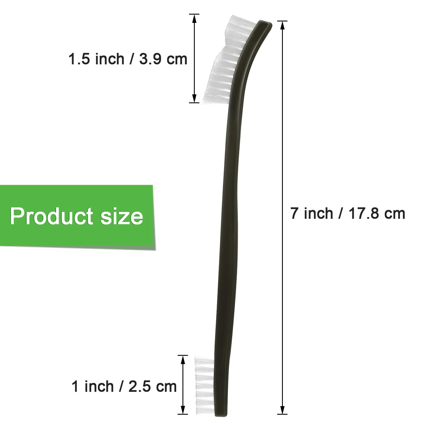 Boao 20-Pack 7-Inch Double-Ended Gun Cleaning Brushes - Nylon All-Purpose Cleaning Brushes with Plastic Handle (White) - Perfect for Firearm Maintenance, Hunting Gear & Tactical Equipment Cleaning