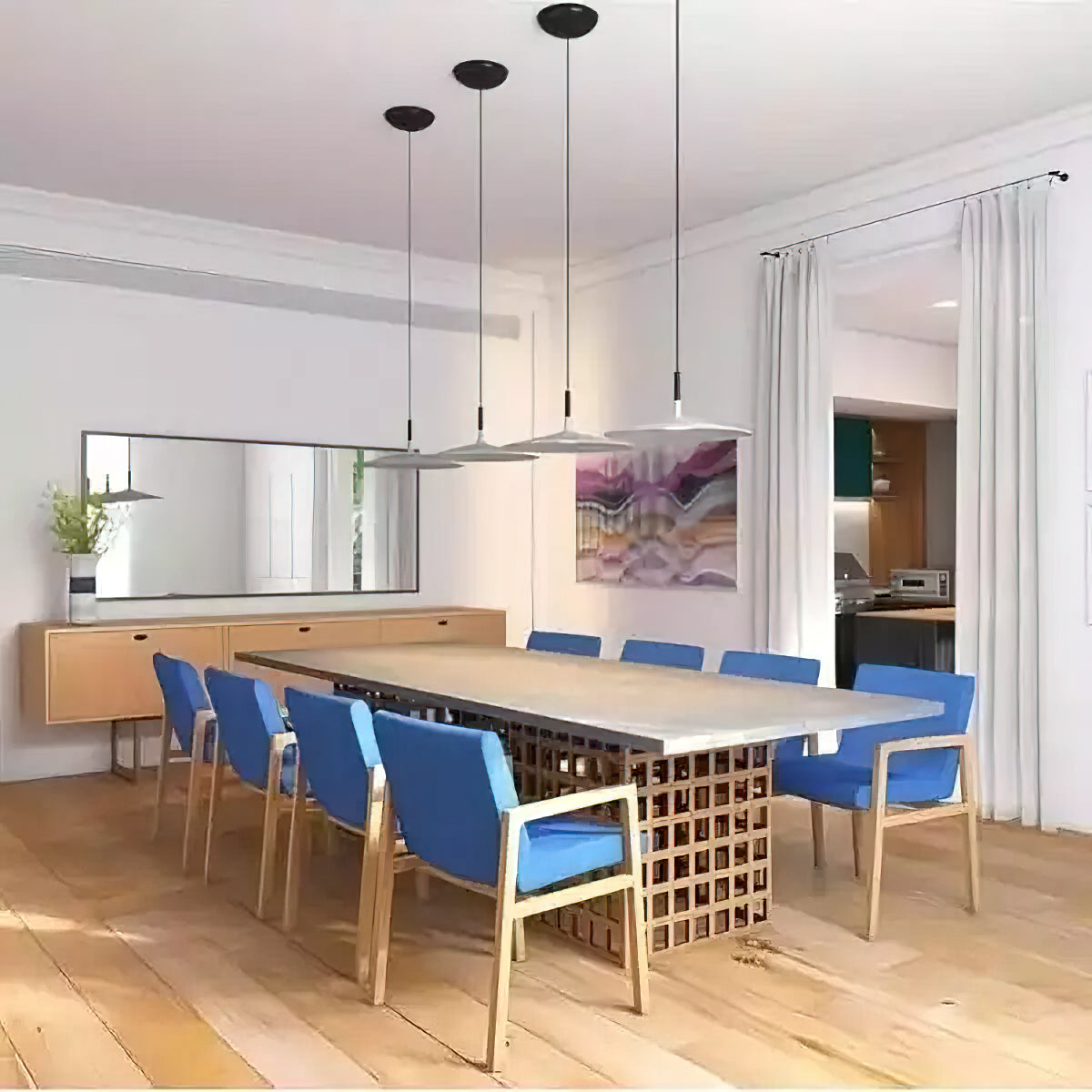 Modern Aplomb Pendant Light Fixture - Elegant Hanging Chandelier for Dining Room, Kitchen Island, Bedroom & Living Room Decor