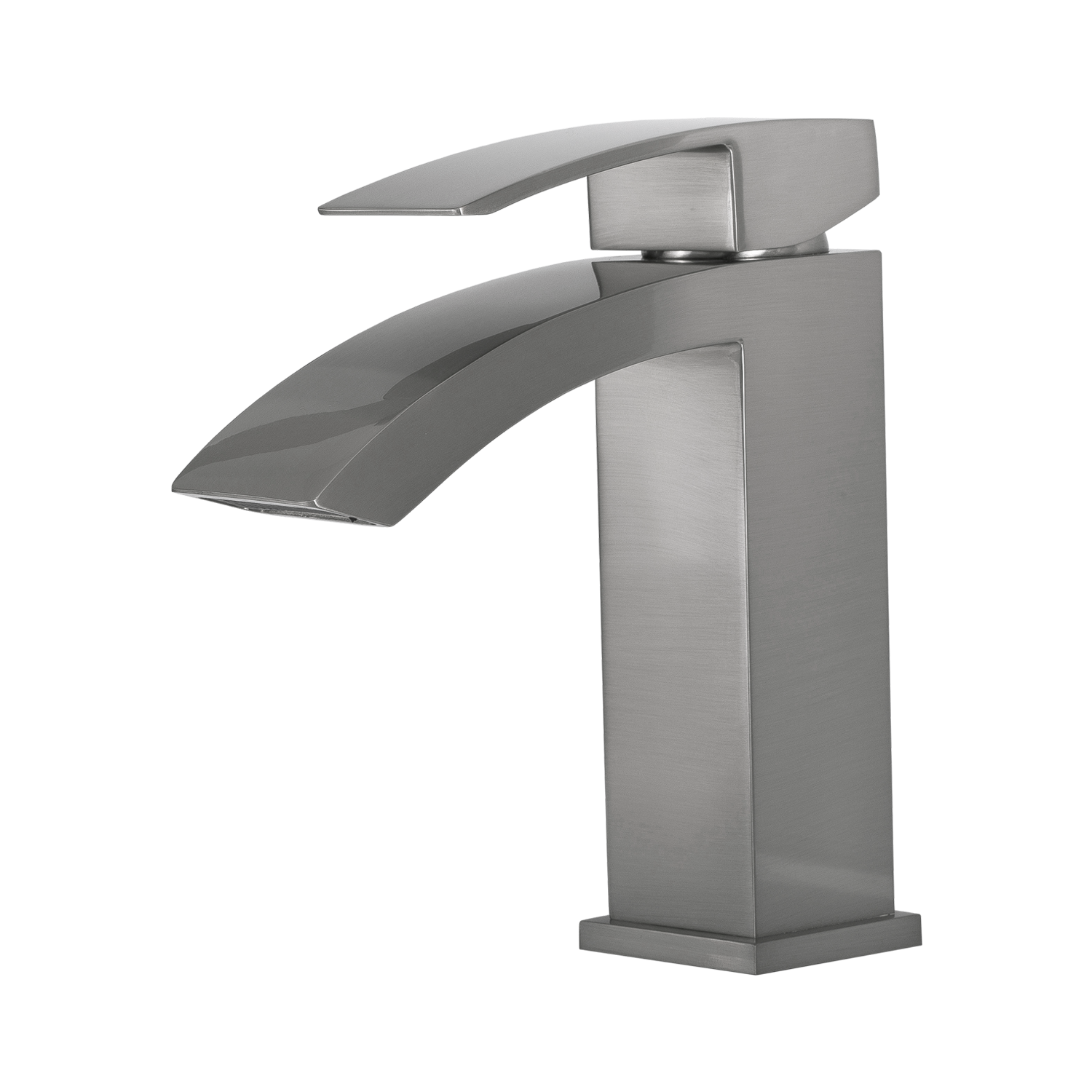 DAX 6690A Single Handle Waterfall Bathroom Faucet - Brass Body, 4 7/8 x 7 Inches - Modern Waterfall Spout for Bathroom Sink, Vanity & Powder Room - Perfect for Home, Hotel & Commercial Use