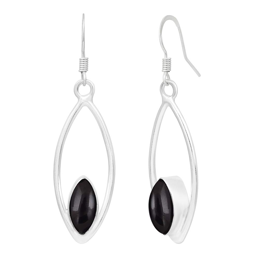 3.95 Carats Marquise Cut Natural Gemstone Dangle Earrings for Women - Handmade Boho Birthstone Jewelry Gift for Her, Wife, Girlfriend | Perfect for Weddings, Parties & Everyday Wear