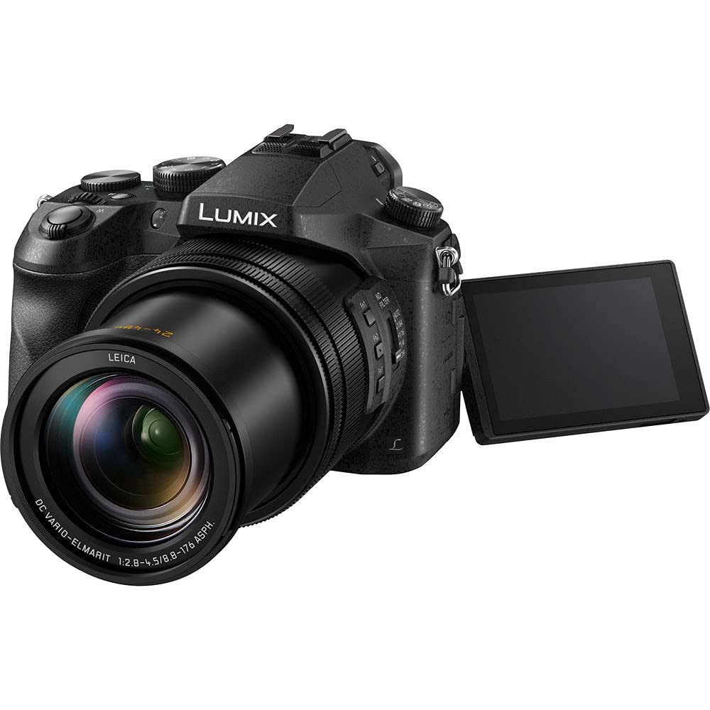 Panasonic Lumix DMC-FZ2500 4K Digital Camera Bundle with 64GB SD Card, Extra Battery, Flash, Tripod & Accessories - Perfect for Travel Photography, Vlogging & Professional Shooting