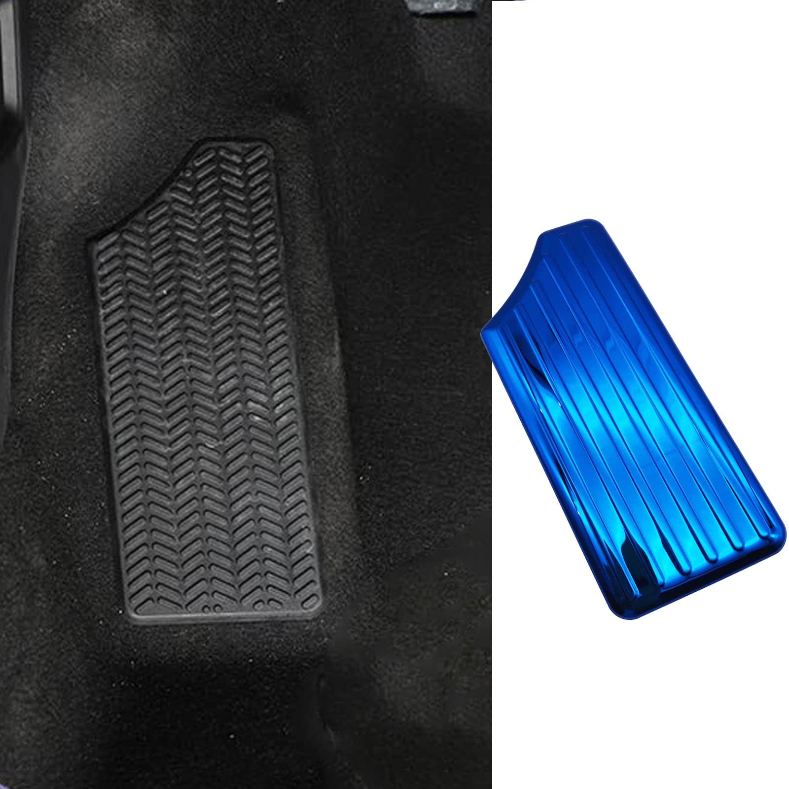 Xodouhi Stainless Steel Left Foot Rest Pedal Cover for 2022 Honda 11th Gen Civic - No Drilling Required, Blue Auto Accessory - Perfect for Daily Commuting & Car Interior Upgrade