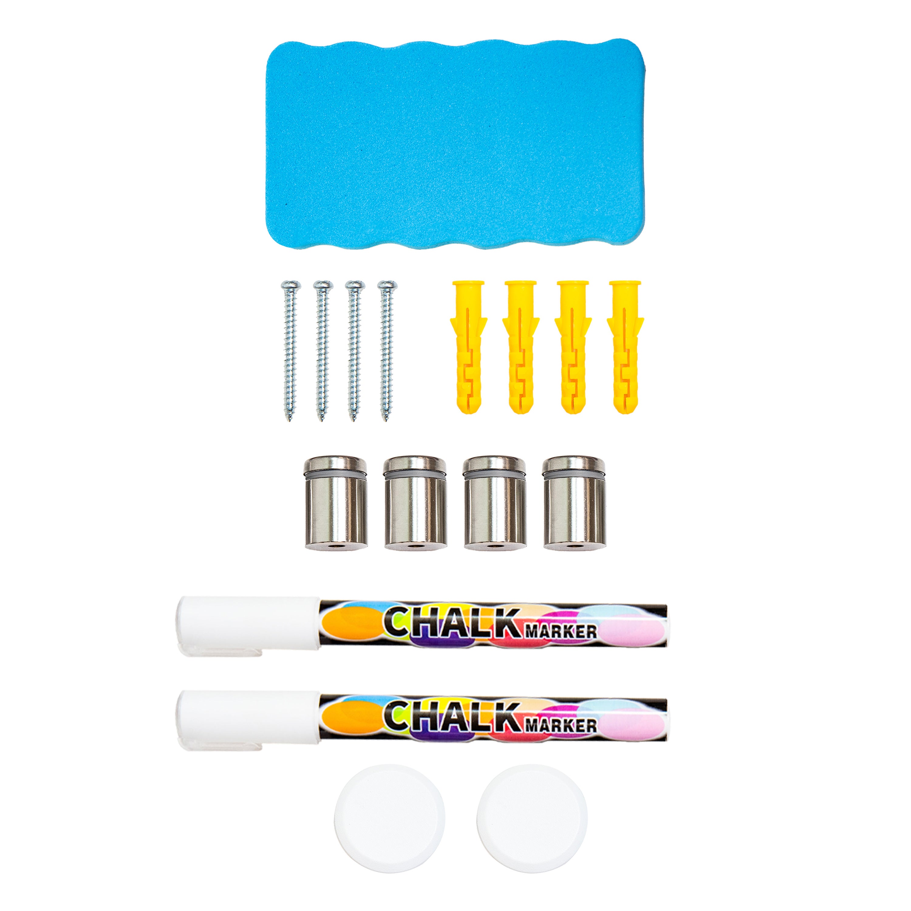 Sunnydaze Glass Whiteboard Calendar for Wall - Dry Erase Board with Markers - Perfect for Home, Office & Classroom Organization & Planning