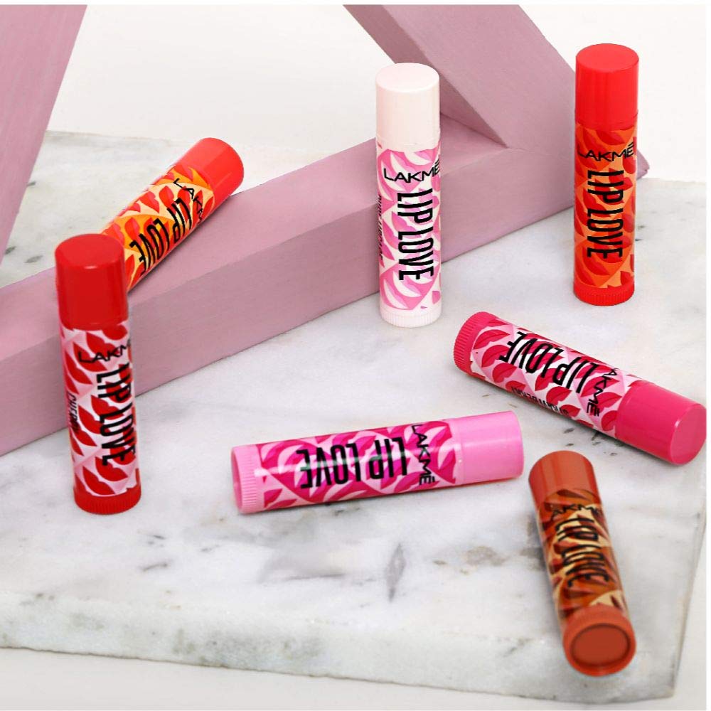 LAKMÉ Lip Love SPF 15 Lip Balm - Insta Pink, 4.5g | Moisturizing, Smooth & Soft Lips | Sun Protection | Perfect for Daily Use, Outdoor Activities & Makeup Routine