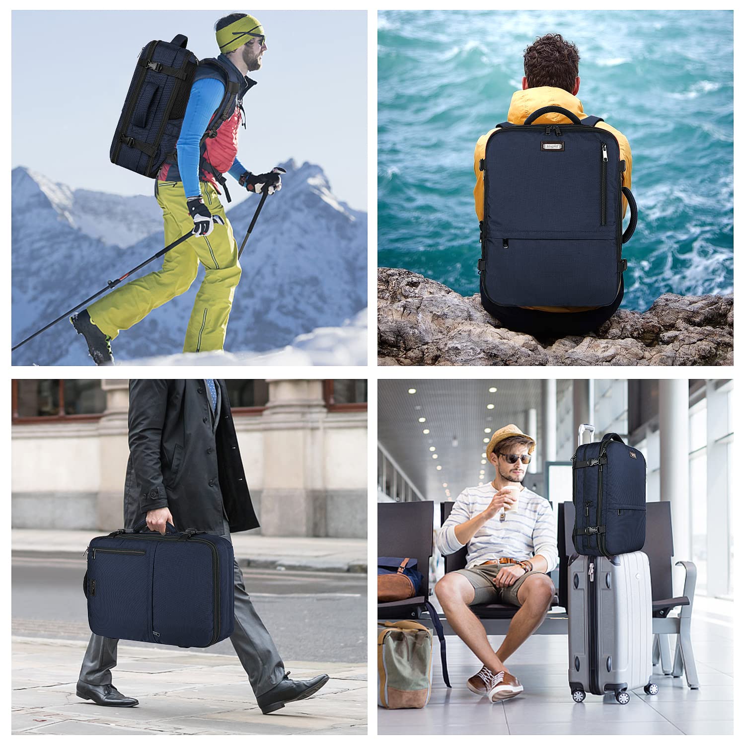 TSA-Approved 40L Expandable Anti-Theft Carry On Backpack for Travel - Flight Friendly Luggage for Women & Men, Fits 17-17.3 Inch Laptop - Perfect for Business Trips, Weekend Getaways & Airplane Travel