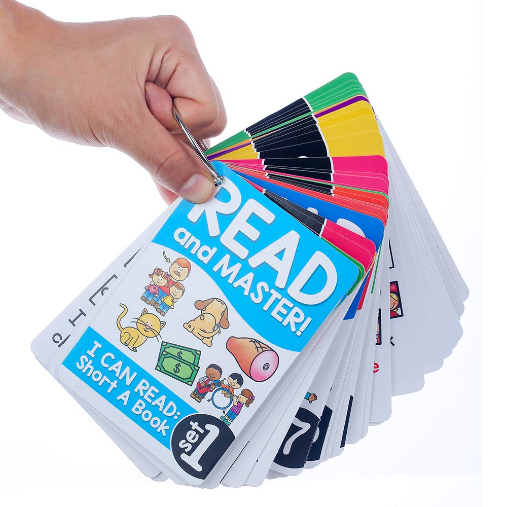 MemoChic Preschool Learning Phonics Flash Cards - 67 Double-Sided Cards with Pictures for Early Reading, Speech & Writing | Language & Literacy Educational Gift for Kindergarten & Toddlers | Perfect for Homeschooling & Classroom Learning Activities