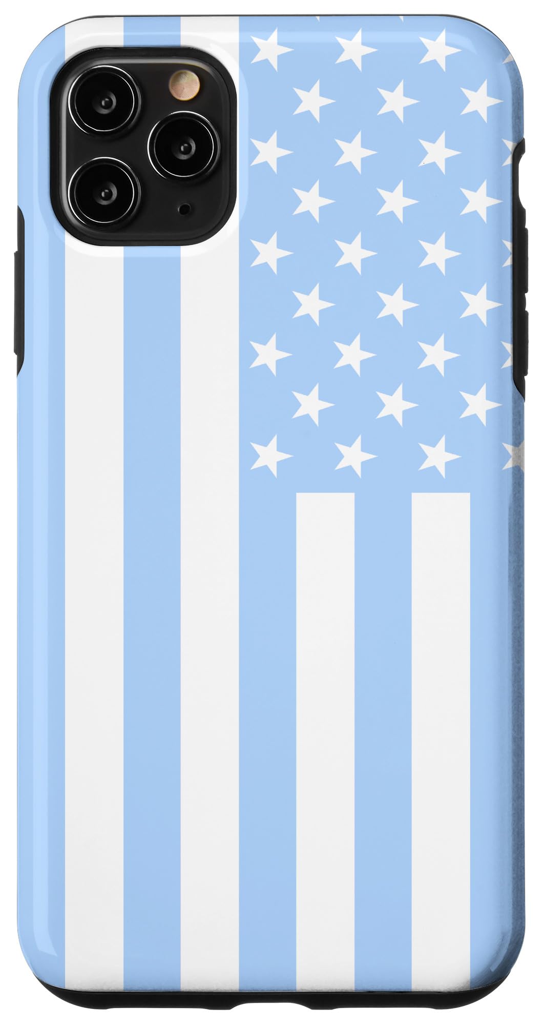 iPhone 11 Pro Max Case - Patriotic Baby Blue with USA Flag Design - Perfect for 4th of July Celebrations, Independence Day & American Pride | Shockproof & Slim Protective Cover