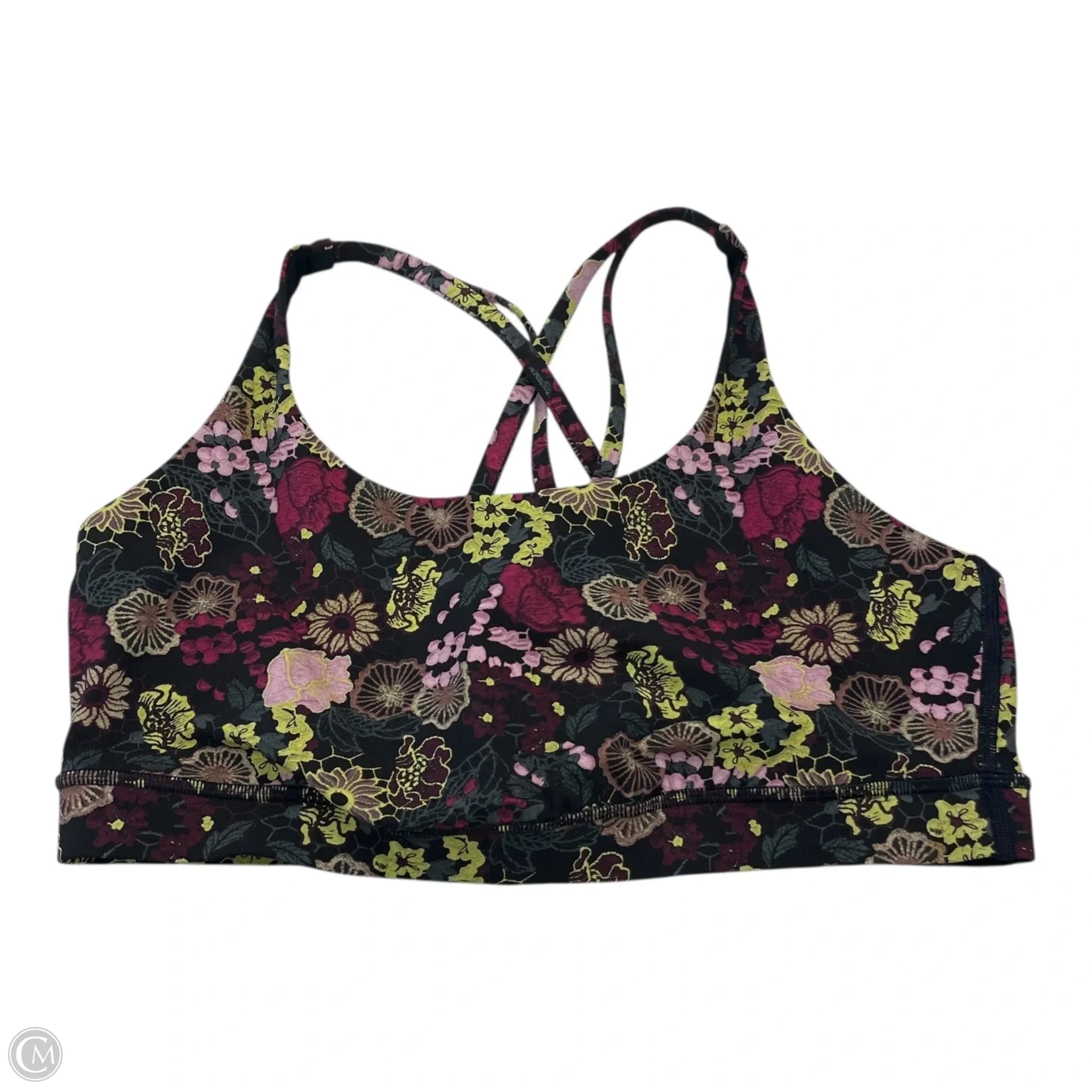 Lululemon Floral Print Athletic Sports Bra - Size 12 for Women | High-Impact Workout, Yoga & Running Support