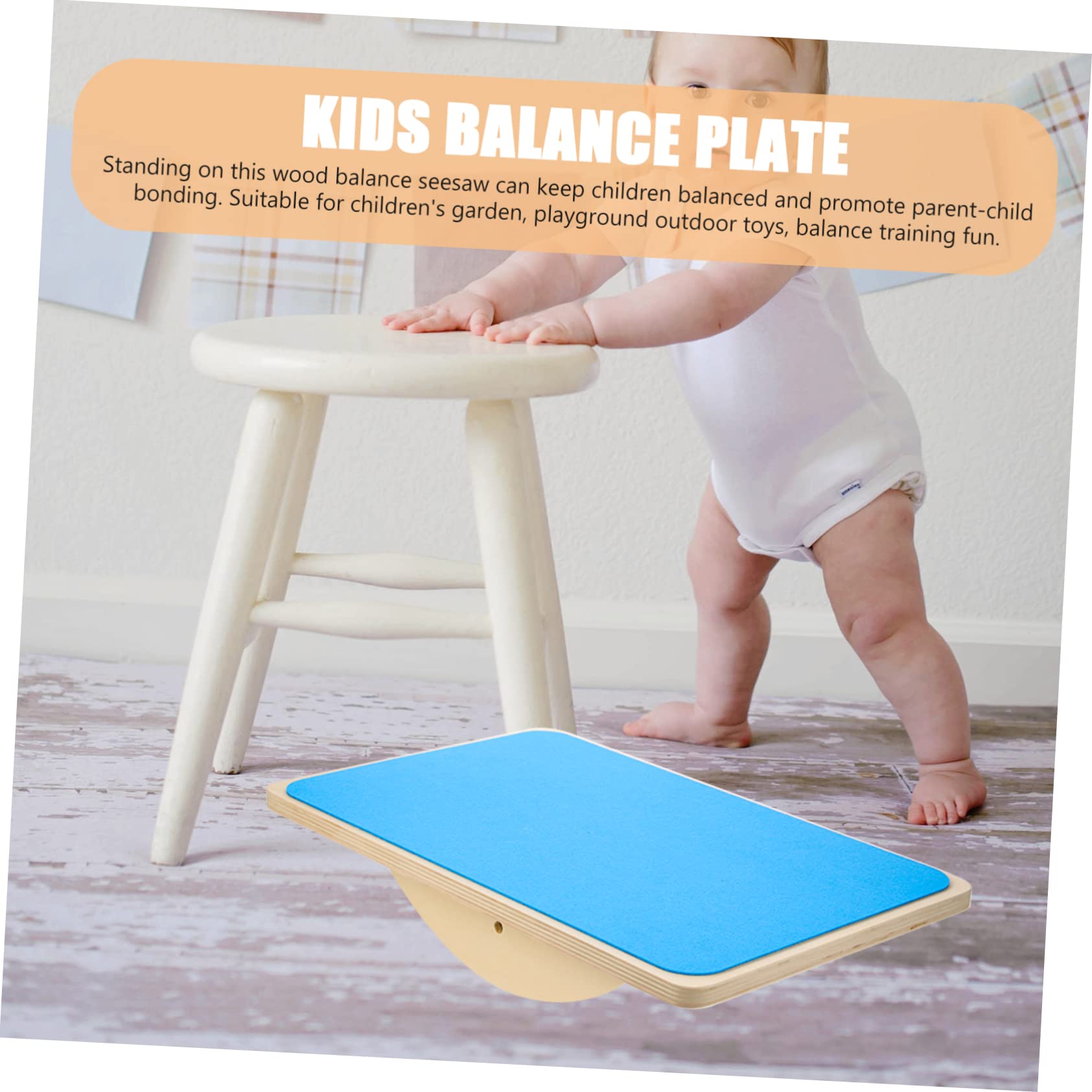 Kids Balance Board - Wooden Wobble Board for Toddlers & Children - Indoor & Outdoor Balance Toy for Playrooms, Classrooms, Backyards & Playgrounds - Improves Coordination & Motor Skills