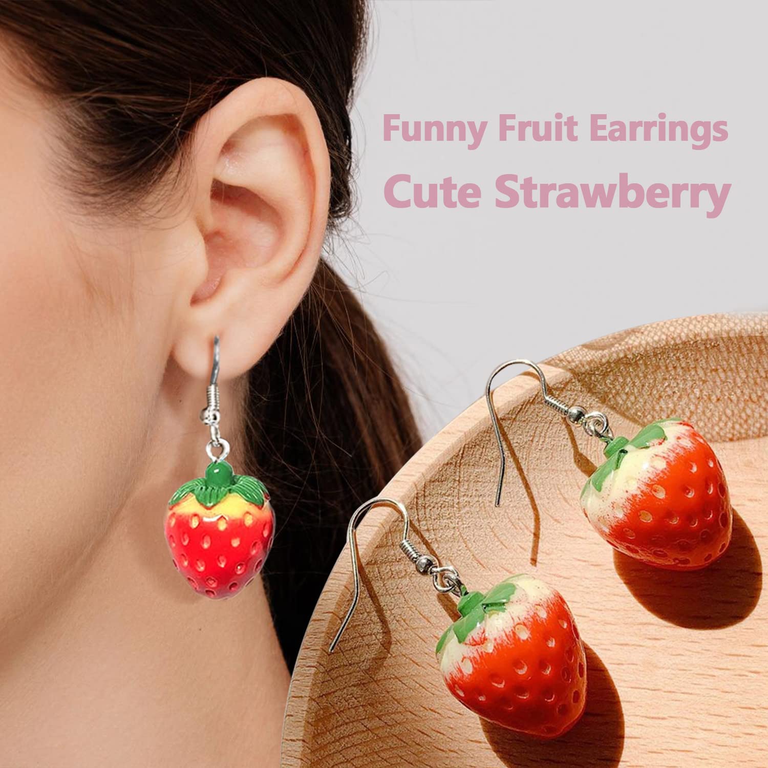 30-40 Pairs Whimsical Cute Funny Earrings - Gummy Bear, Duck, Mushroom, Fruit & Flower Dangle Drop Earrings for Women | Trendy Aesthetic Food & Animal Earrings Bulk Set | Perfect for Parties, Gifts & Everyday Fashion Accessories