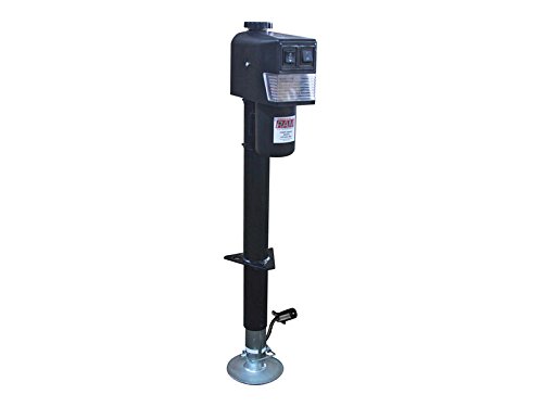 RAM Electric Tongue Jack with 7-Way RV Style Plug (EJ-3527-BBX) - Heavy Duty Trailer Leveling for RVs, Campers, and Boats
