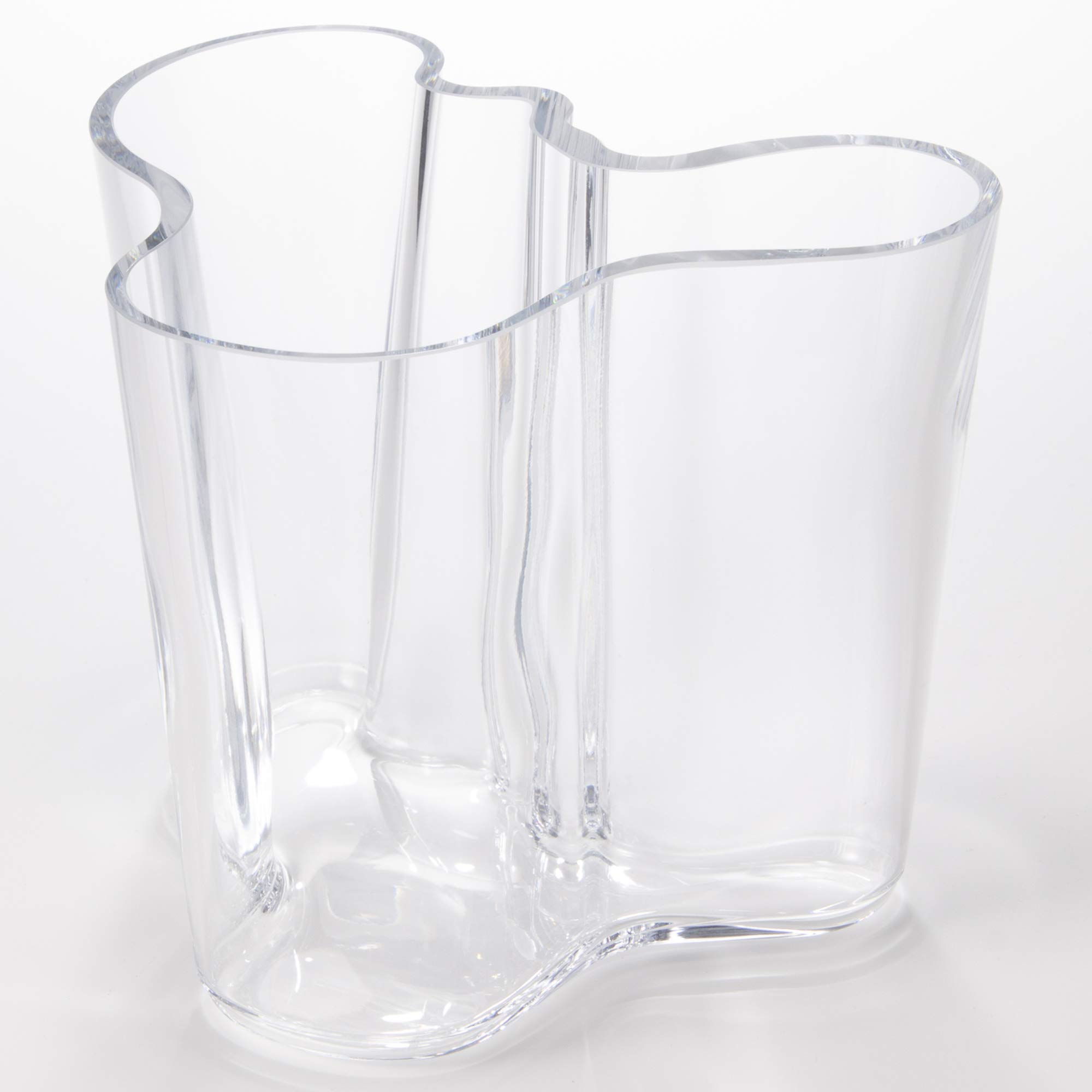 Iittala Alvar Aalto 160mm Clear Glass Vase - Modern Scandinavian Home Decor for Flowers & Centerpieces