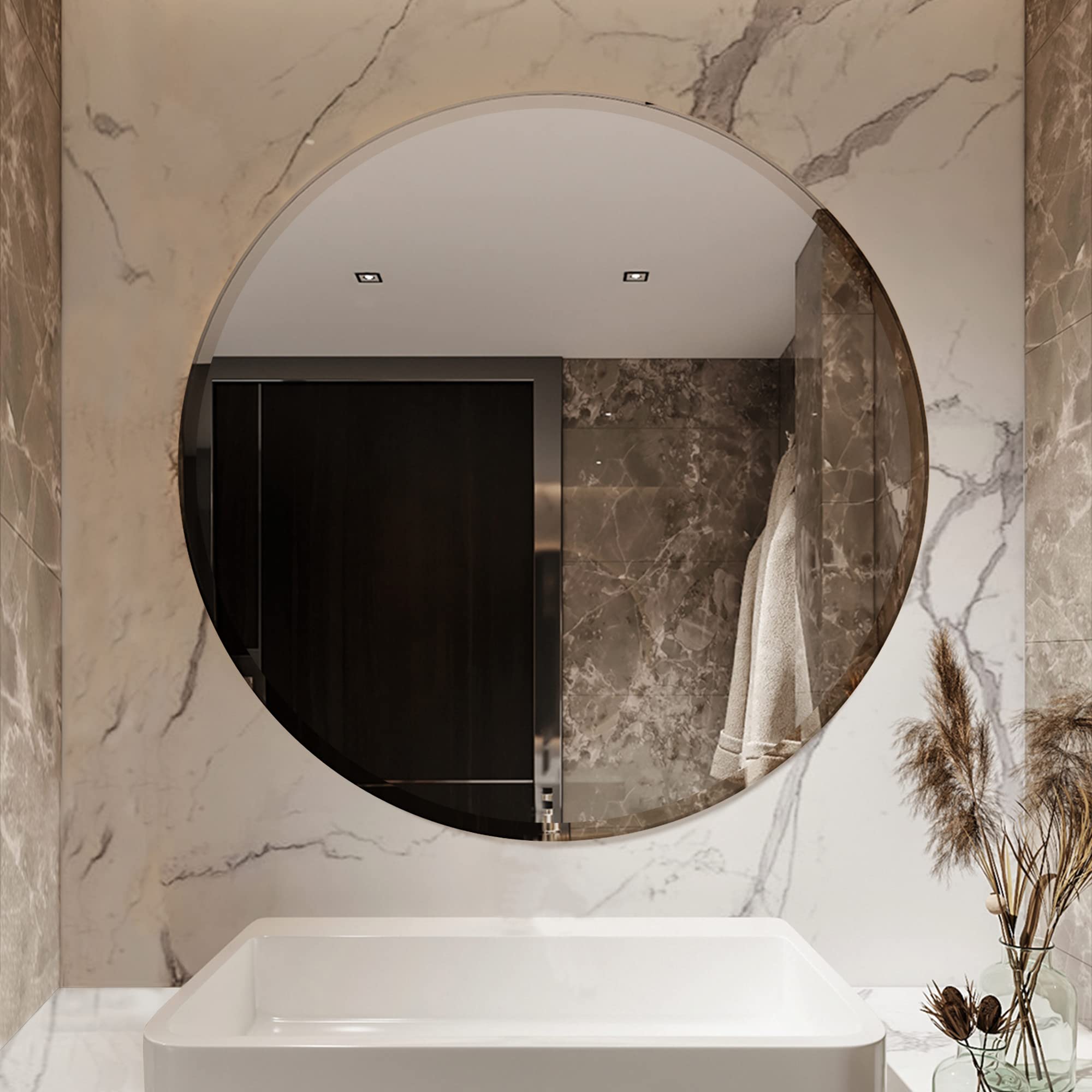 Round Wall Mirror with 1