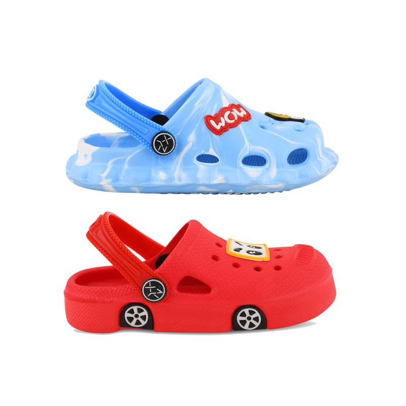 ONFEET Pack of 2 Stylish Kids Clogs for Boys & Girls - Comfortable & Durable Slip-On Shoes for Indoor/Outdoor Play, School & Beach