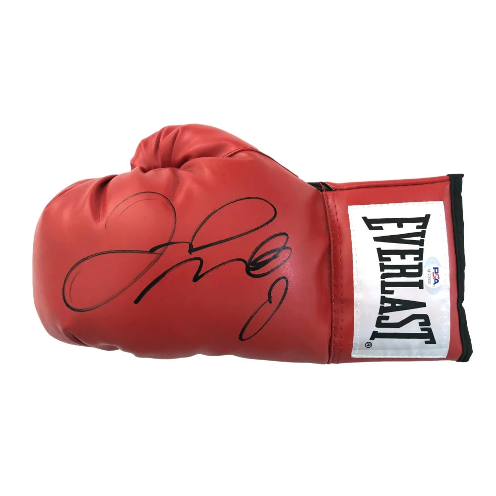 Floyd Mayweather Jr. Signed Red Everlast Left Boxing Glove with PSA/DNA COA - Authentic Autograph for Collectors, Boxing Fans & Sports Memorabilia Enthusiasts - Perfect for Display in Man Cave, Sports Room or Office