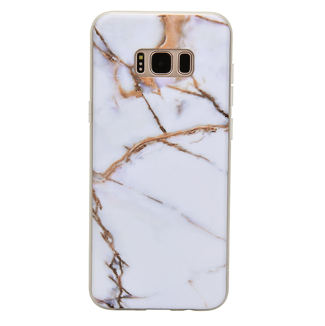 White & Gold Marble Samsung Phone Case - Premium Protective Cover for Galaxy S21/S22/S23 - Elegant Marble Design for Style & Durability - Perfect for Work, Travel & Everyday Use