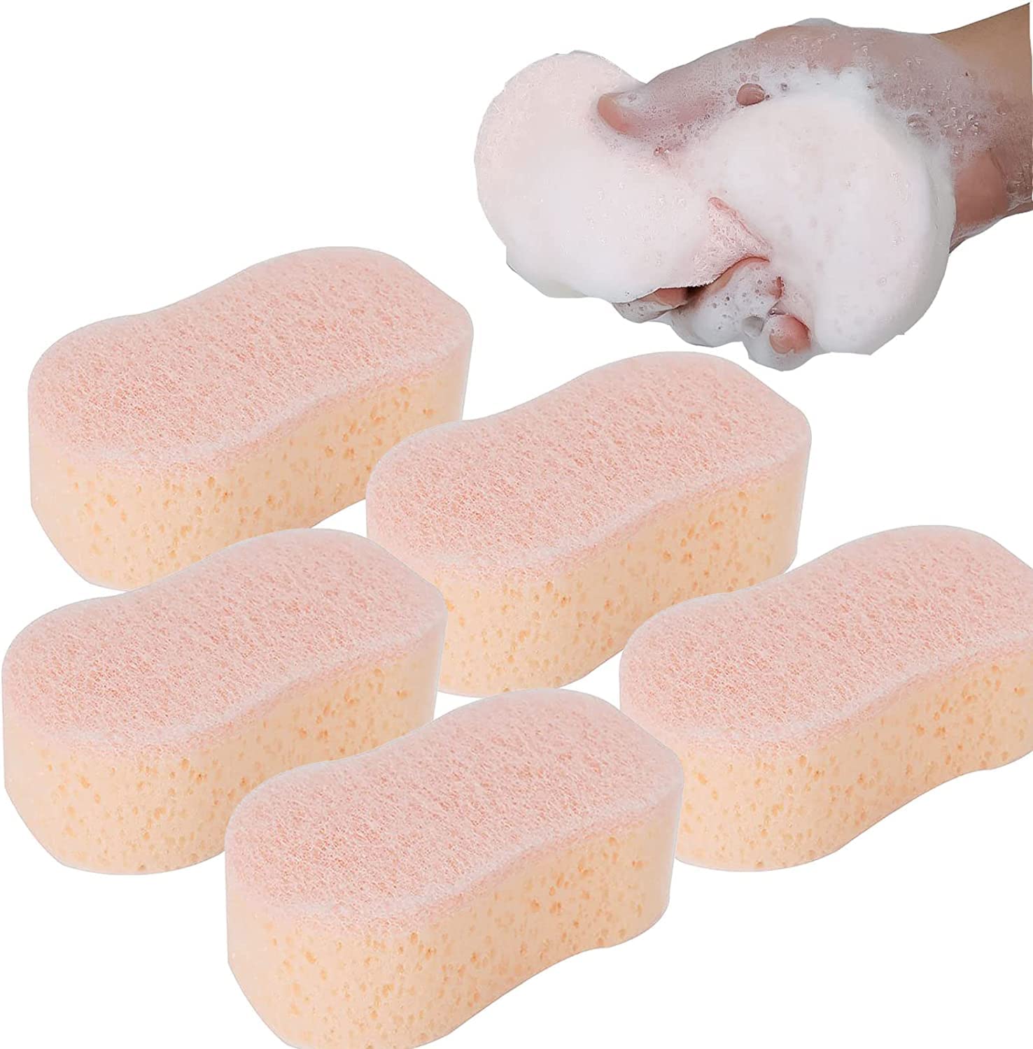 Efolia Natural Loofah Sponge for Exfoliating & Aromatherapy - 5 Pack Soft Body Scrubber for Dead Skin Removal - Gentle for Adults & Babies - Perfect for Shower, Bath & Spa Relaxation
