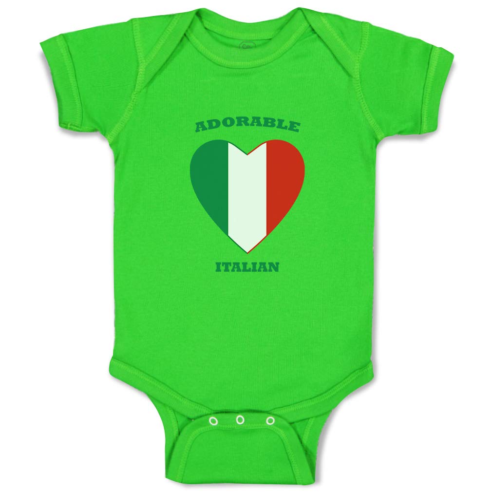 Custom Baby Bodysuit for Boys & Girls - Adorable Italian Heart Design - 100% Cotton Funny Baby Clothes for Newborns & Infants - Perfect for Family Photos, Birthdays & Special Occasions