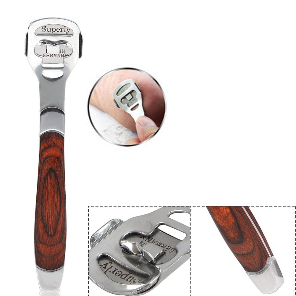 TOPINCN Pedicure Shaver Set with 10 Blades - Foot Callus Remover for Smooth Skin at Home