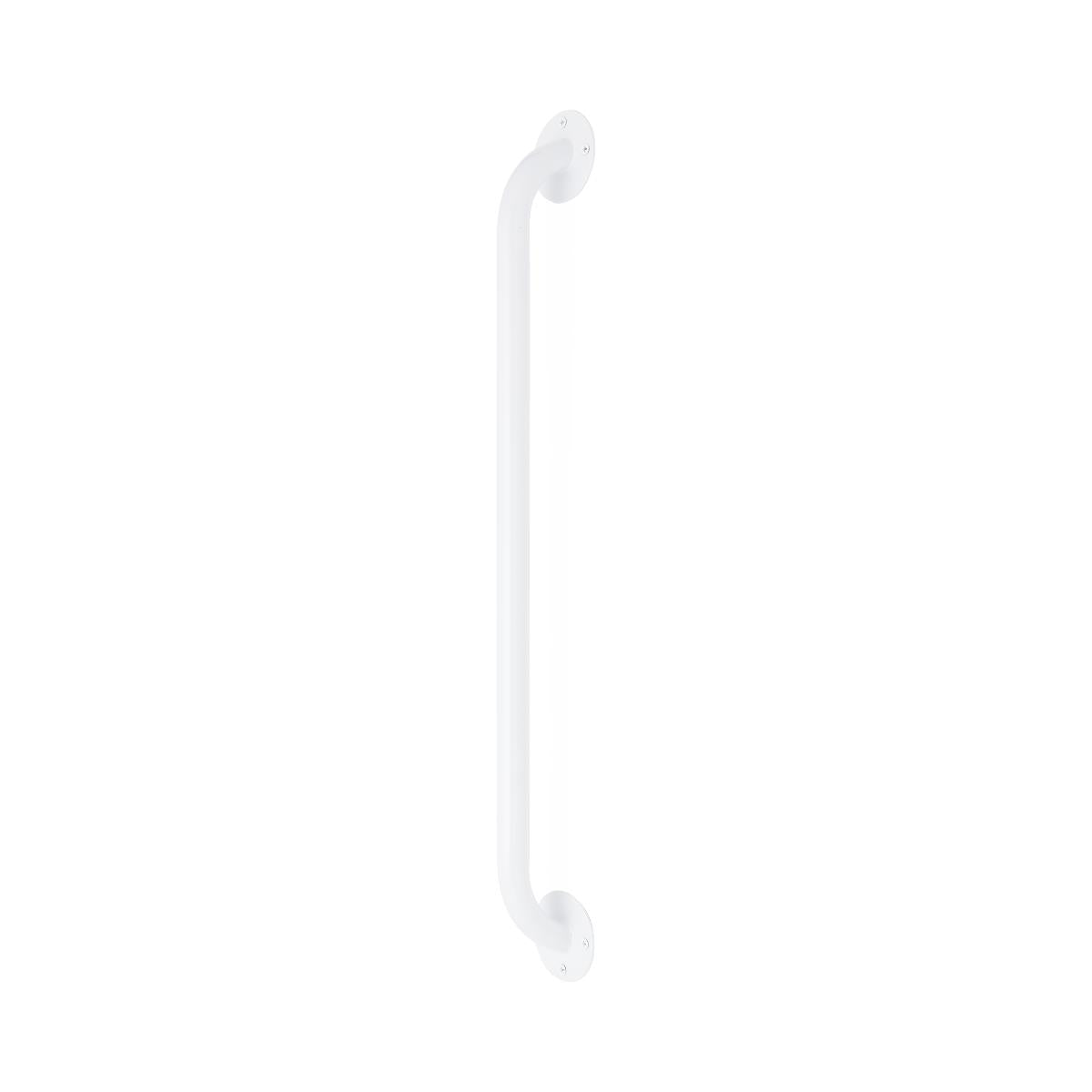 24 Inch White Enamel Grab Bar - Bathroom Safety Handle for Seniors & Disabled - ADA Compliant Non-Slip Shower & Toilet Support (Perfect for Elderly Care & Mobility Assistance)