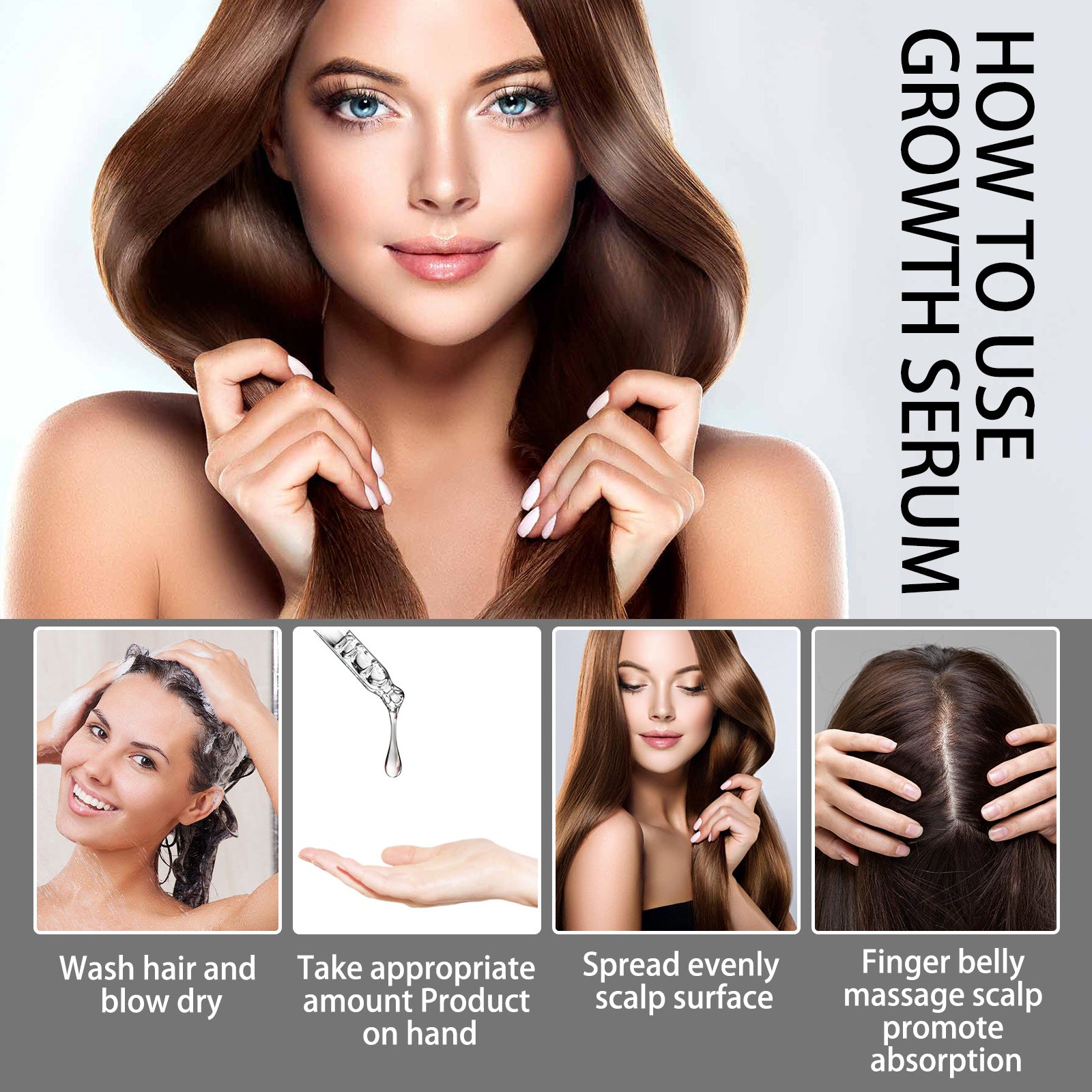 Hair Growth Oil for Repair & Care - Natural Essential Oil for Thicker, Healthier Hair - Perfect for Daily Scalp Massage & Hair Treatment