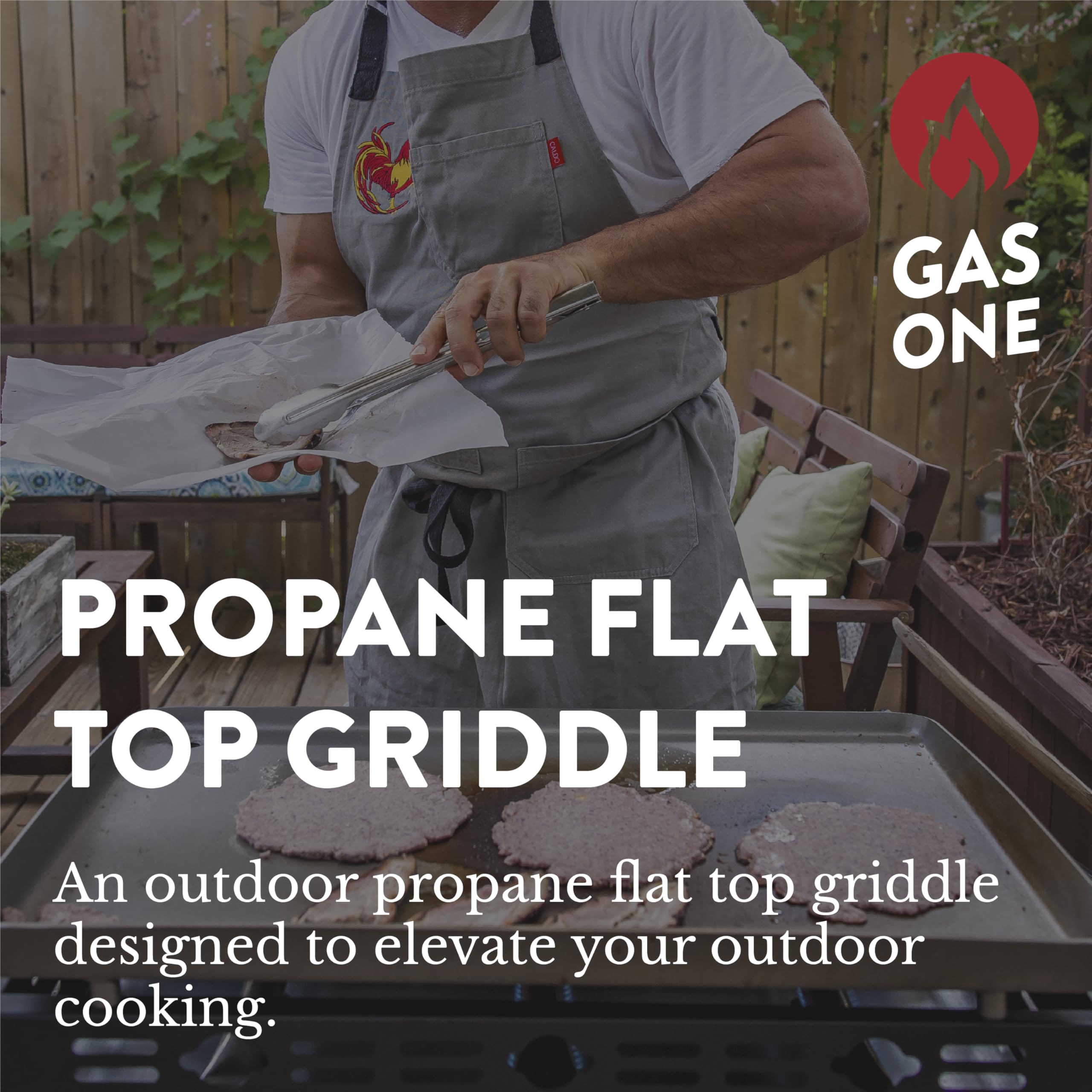 Gas One 3-Burner Flat Top Grill with Auto Ignition - Portable Propane Gas Grill for Outdoor Cooking - Stainless Steel Tabletop Grill with Pre-Seasoned Griddle & Drip Tray - Perfect for Camping, RV Trips, Backyard BBQs, and Tailgating Parties