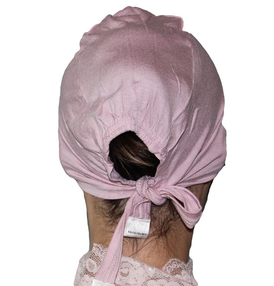 Aker Satin Bonnet Underscarf - Light Pink for Women | Soft Silk-Like Hair Wrap for Sleeping & Protective Styling | Prevents Frizz & Breakage