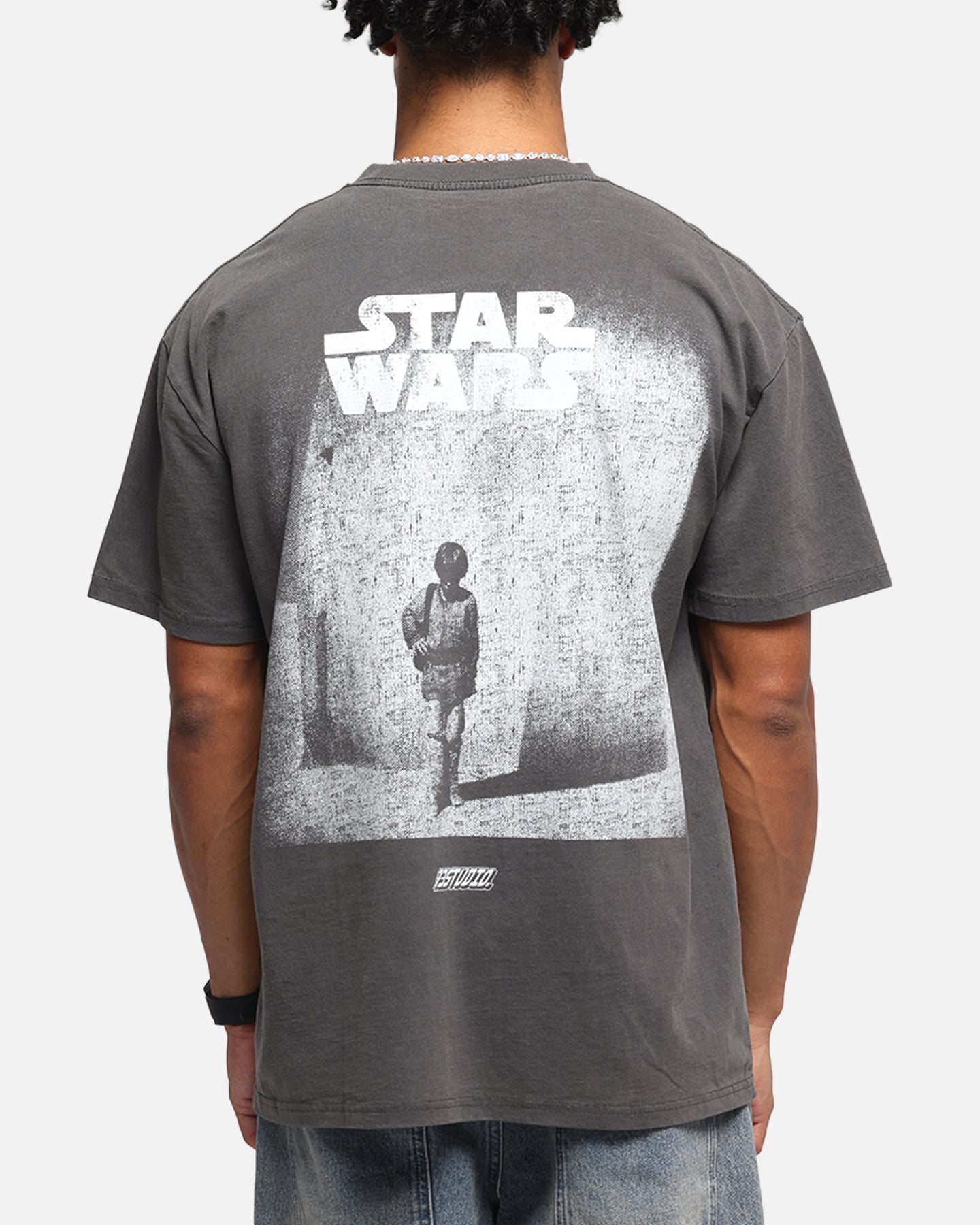 Star Wars Anakin Skywalker Vintage T-Shirt - Black Wash Distressed Style - Perfect for Cosplay, Movie Nights & Star Wars Fans