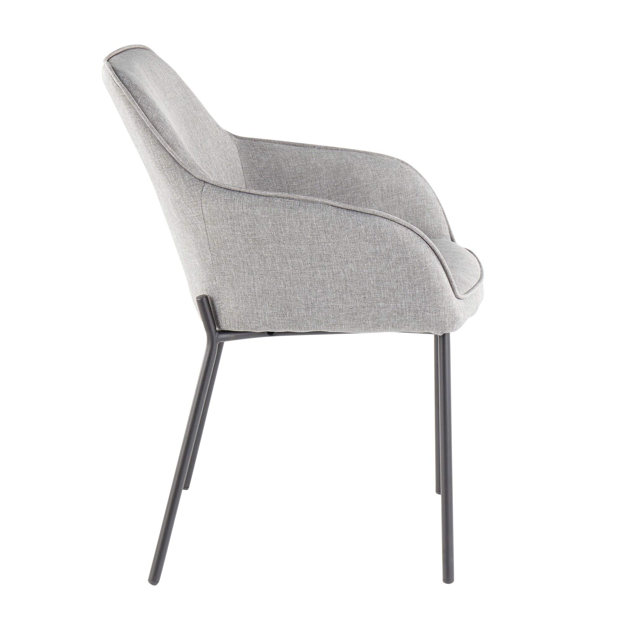 LumiSource Daniella Upholstered Dining Chairs Set of 2 - Modern Kitchen Chairs for Dining Table, Comfortable & Stylish Seating for Home, Restaurant, or Office Use