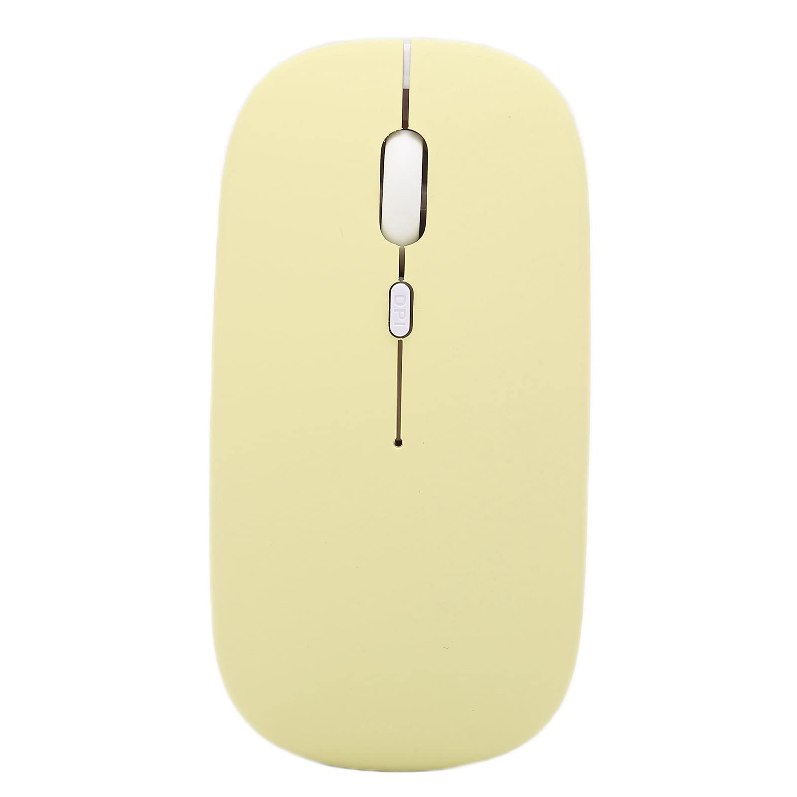 Zyyini Wireless Bluetooth Mouse, 1600 DPI Adjustable 3-Speed Optical Ergonomic Ultra-Thin Silent Mouse for Laptop, Computer, Tablet - Perfect for Office Work, Home Use & Travel (Yellow)