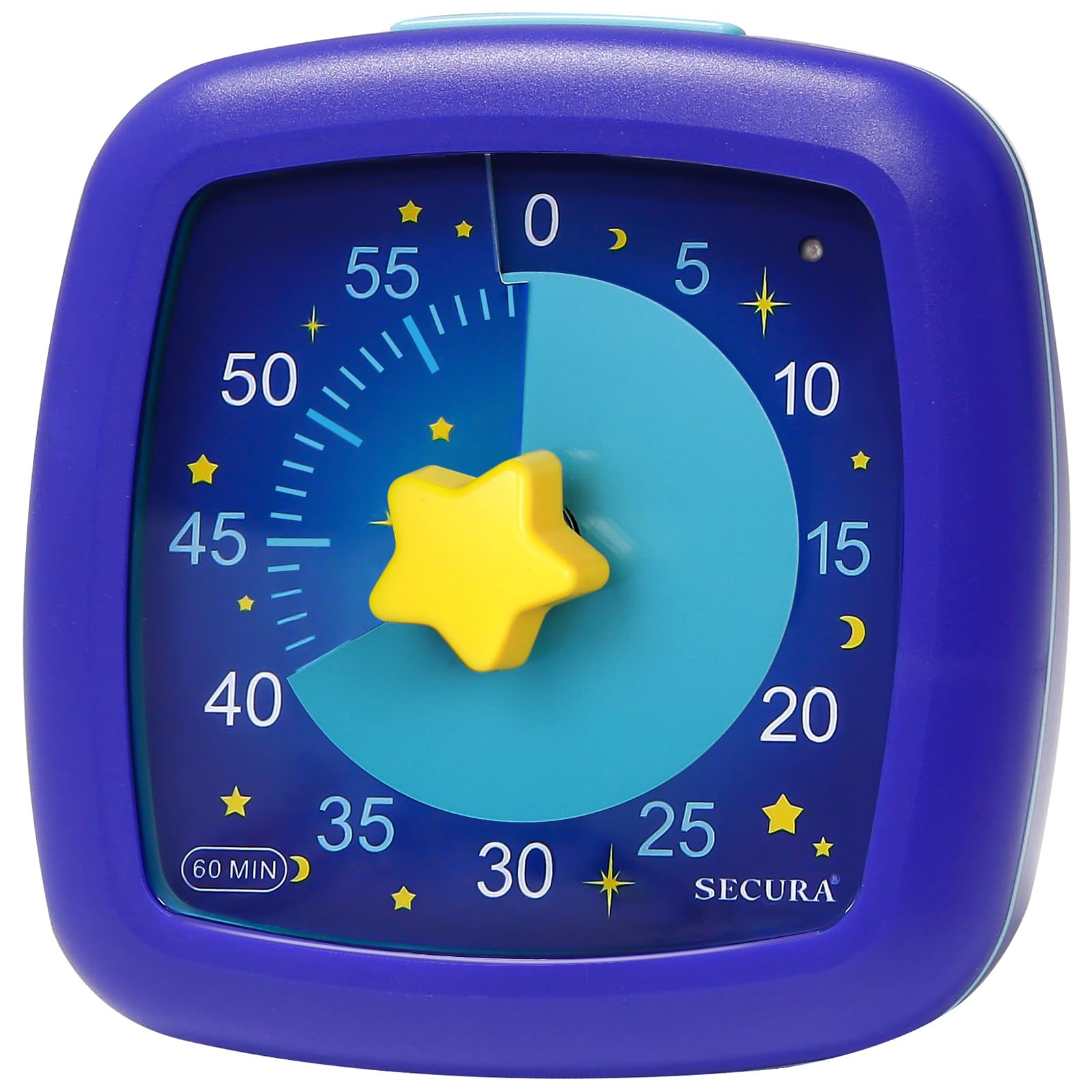 Secura 60-Minute Visual Timer - Silent Countdown Clock for Kids & Adults | Time Management Tool for Studying, Teaching & Productivity | Perfect for Classrooms, Home Office & ADHD Focus