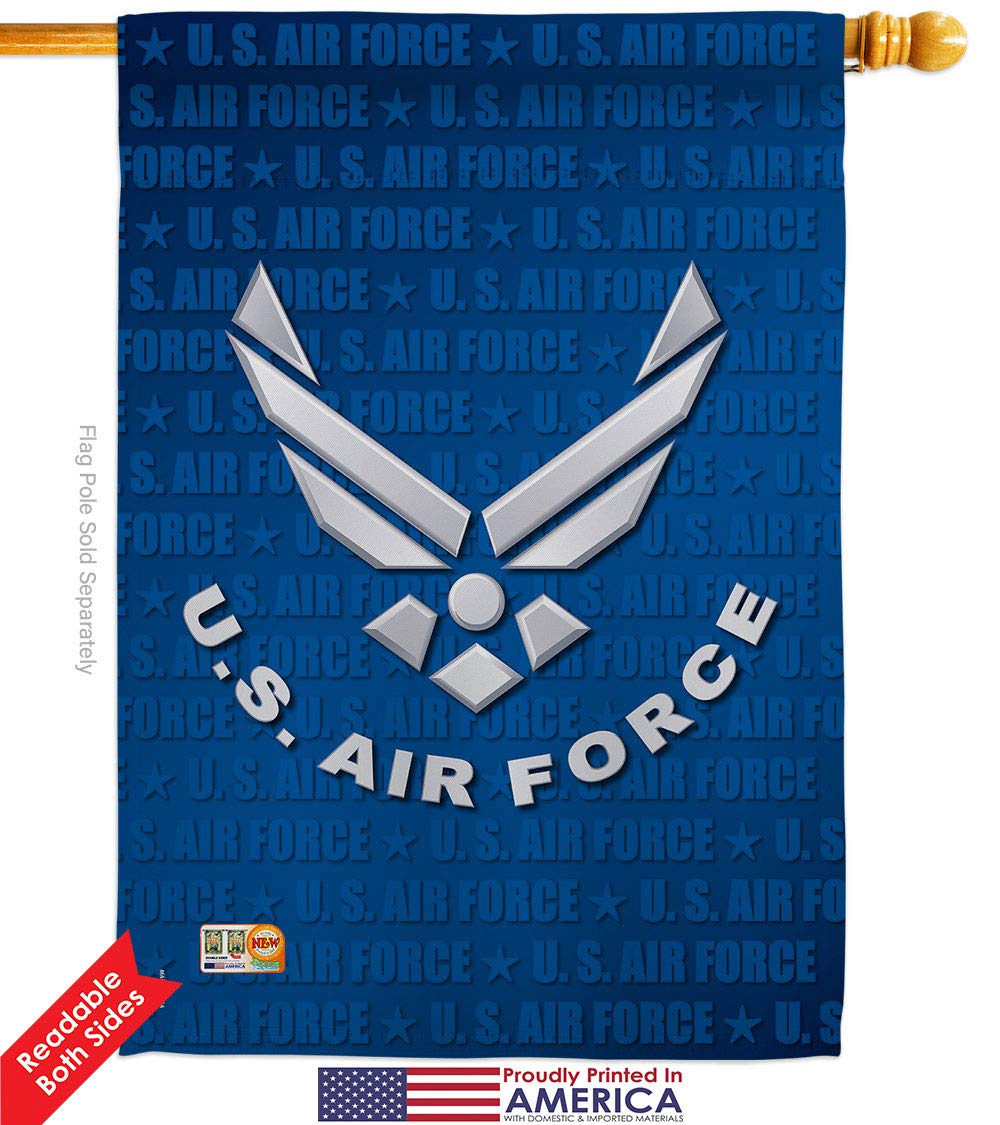 US Air Force Garden Flags Kit - Double-Sided 28x40 Inch Military Yard Banner - Armed Forces USAF Veteran Retiree Decorative Gift - Made in USA - Perfect for Patriotic Home Decor & Military Appreciation Events