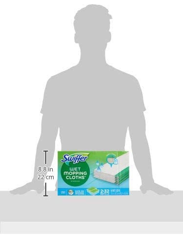 Swiffer Wet Jet Mopping Cloth Refills - Open Window Fresh Scent, 32 Count (Pack of 2) | Quick & Easy Floor Cleaning for Hardwood, Tile & Laminate | Ideal for Kitchens, Bathrooms & High-Traffic Areas