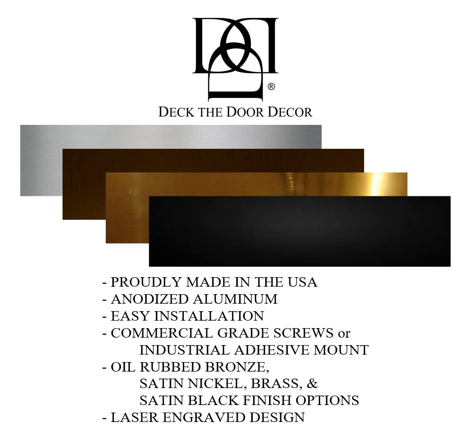 Personalized Engraved Bronze Door Kick Plate - 