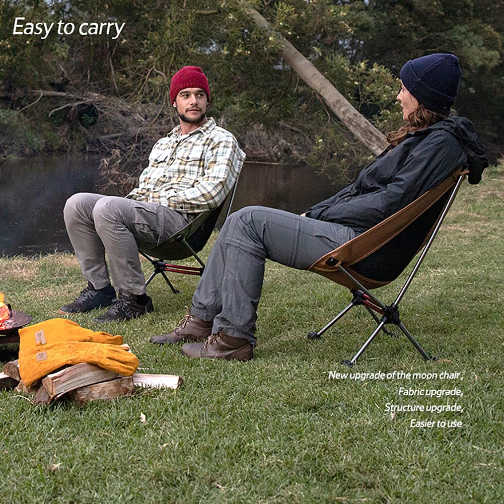 Naturehike Ultralight Folding Camping Chair with Storage Bag - Portable Outdoor Backpacking Furniture for Hiking, Picnic, Beach & Camping (Yellow, Medium)