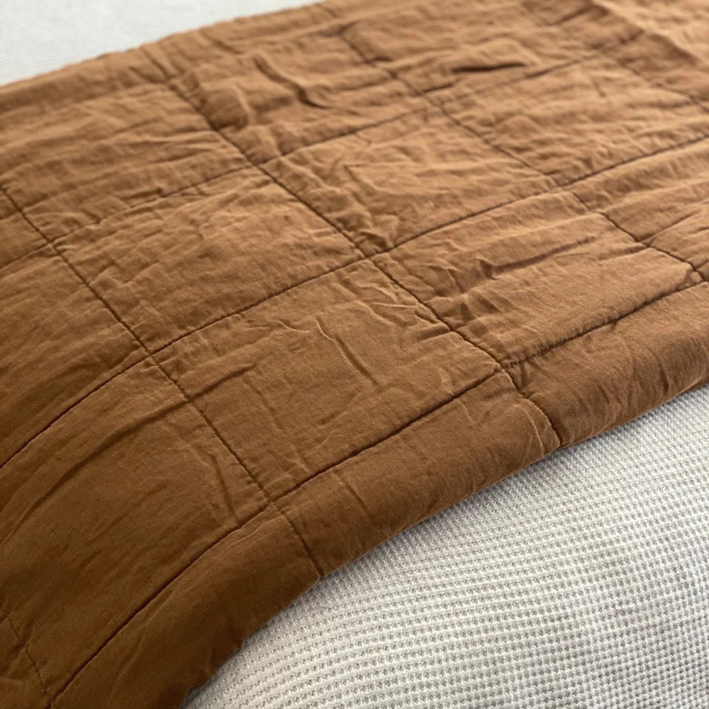 Premium French Flax Linen HAZEL Quilted Coverlet by Bambury - Breathable Bedspread for All Seasons | Perfect for Master Bedroom, Guest Room & Cozy Home Decor