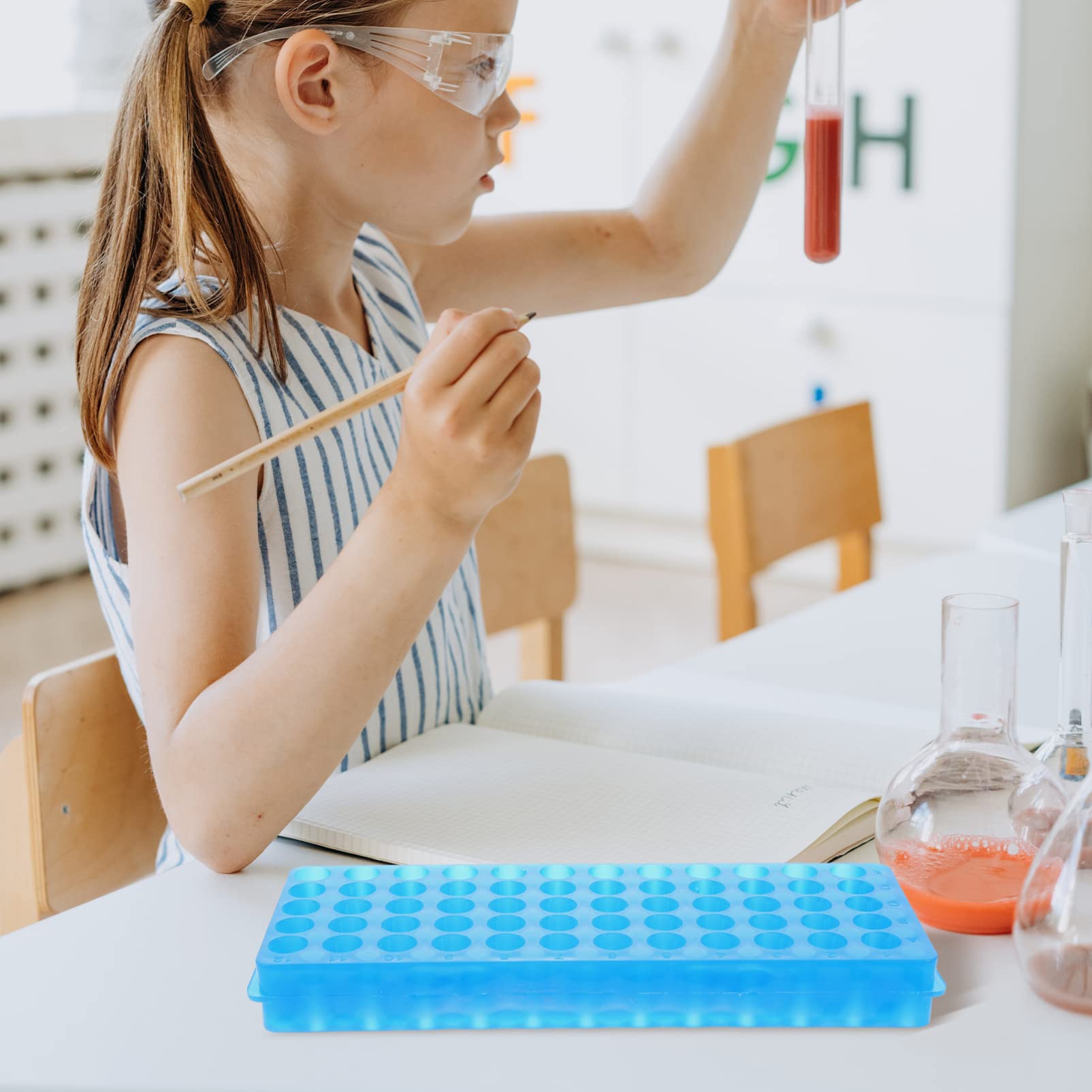 2pcs Plastic Centrifuge Tube Rack - Test Tube Holder for Laboratory, Vial & Shot Storage Rack with Durable Design | Ideal for Lab Sampling, Medical Testing & Scientific Experiments
