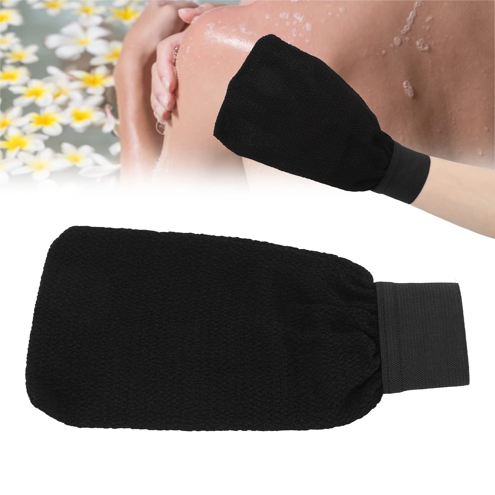 TEUOPIOE Asian Exfoliating Washcloth & Bath Gloves - Deep Cleaning Body Scrub Mitt for Smooth Skin | Shower, Spa & Korean Skincare Routine