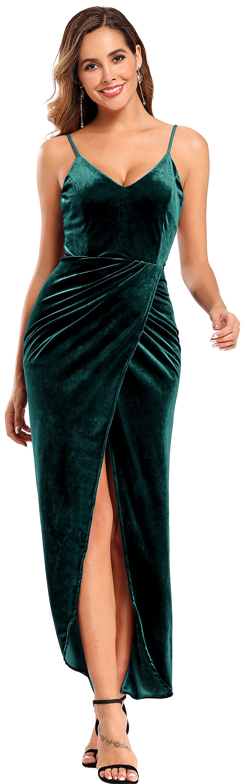 Babalet Velvet Bodycon Dress for Women - Cocktail Party & Evening Prom