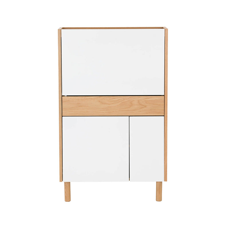 BARTON 71cm Study Desk in Natural & White - Perfect for Home Office, Dorm Room, and Small Spaces