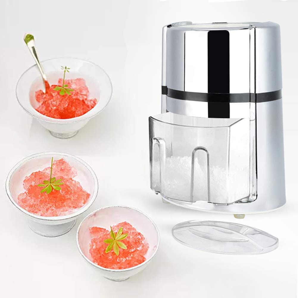 Portable Hand Crank Manual Ice Crusher - Stainless Steel & Plastic Snow Cone Maker for Kitchen, Cocktails, and Outdoor Parties - Perfect for Margaritas, Slushies, and Summer Drinks
