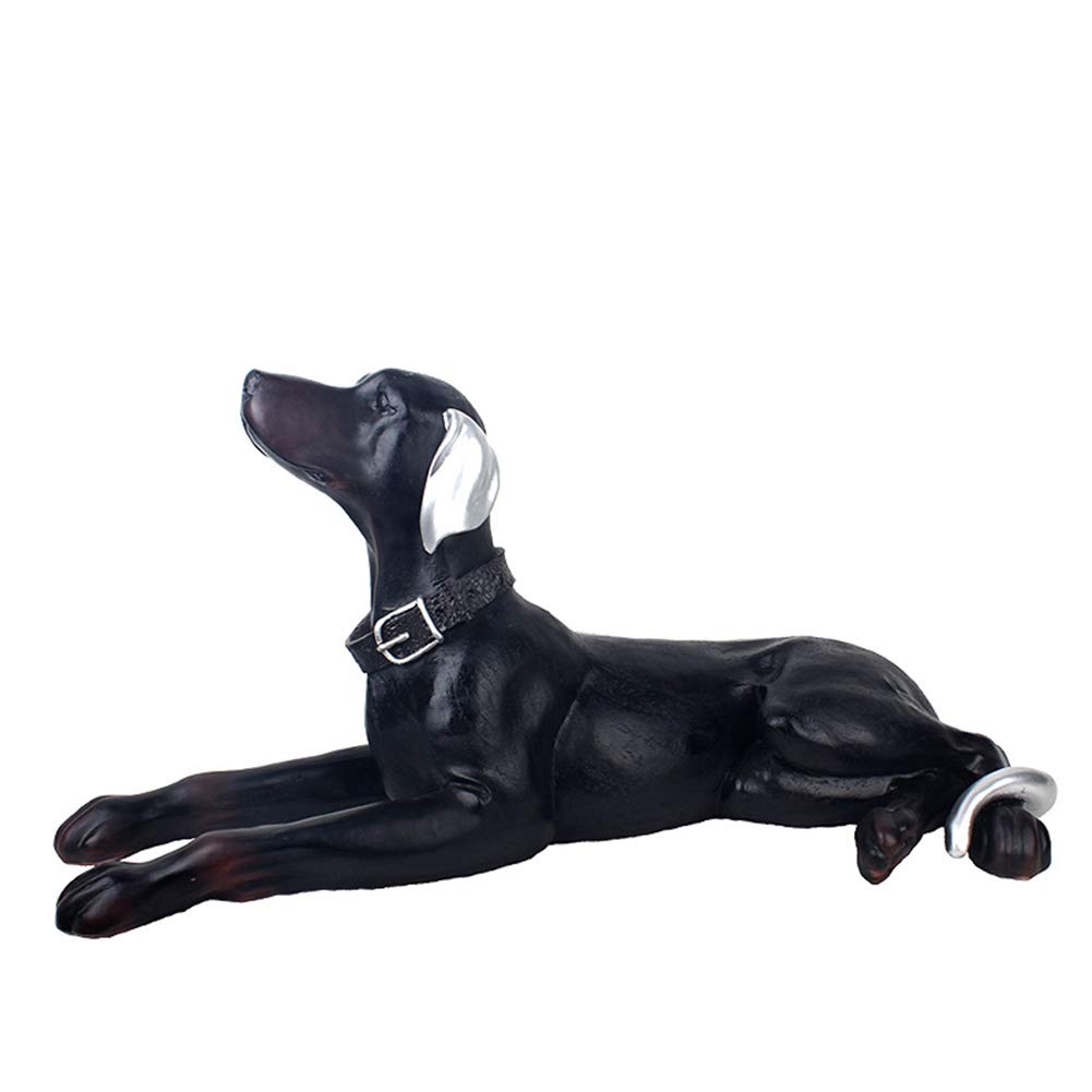 Modern Weimaraner Dog Statue Sculpture - Realistic Home Decor for Living Room, Villa & Office - 26.4
