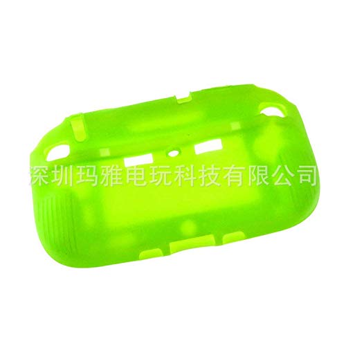 Wii U Gamepad Controller Protective Soft Rubber Shell Case Cover - Shockproof & Anti-Slip Grip - Compatible with Nintendo Wii U Gamepad (Green) - Perfect for Gaming, Travel & Home Use