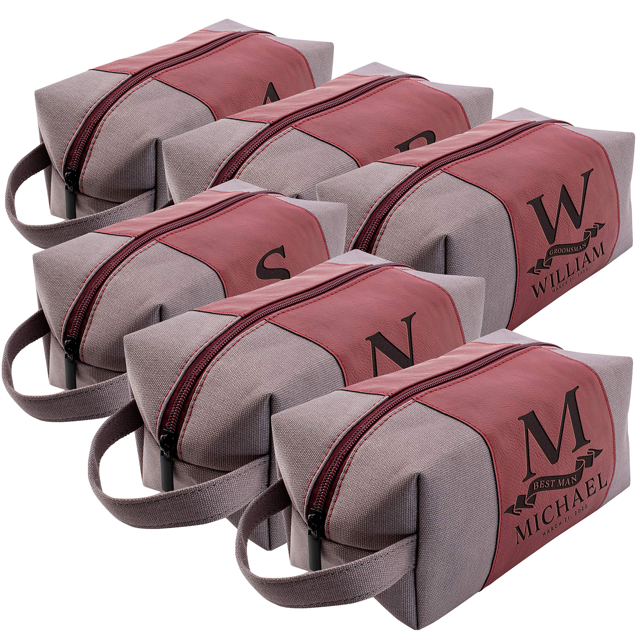 Personalized Groomsmen Gifts - Custom Engraved Men's Toiletry Bag for Wedding Party, Best Man & Bridesmaid - Perfect Bachelor Party, Honeymoon & Travel Essentials
