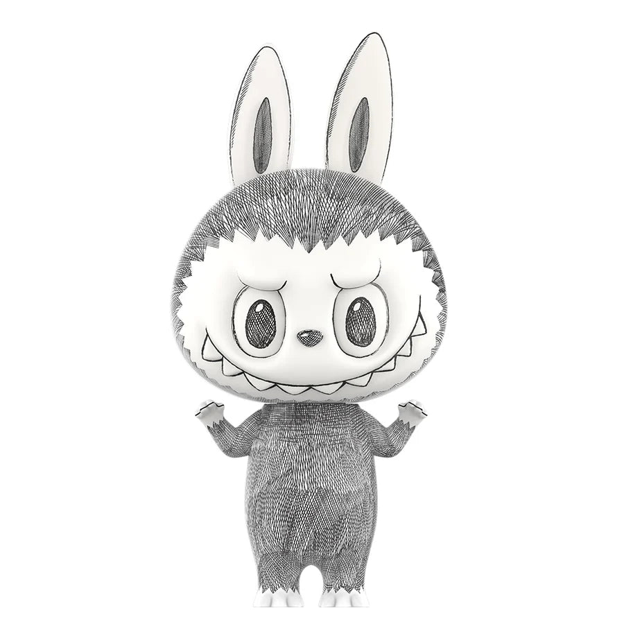 POP MART MEGA LABUBU 400% Sketch Figure - Limited Edition Collectible Art Toy for Display & Decoration | Perfect for Anime Fans, Office Desk Decor, and Gift Giving
