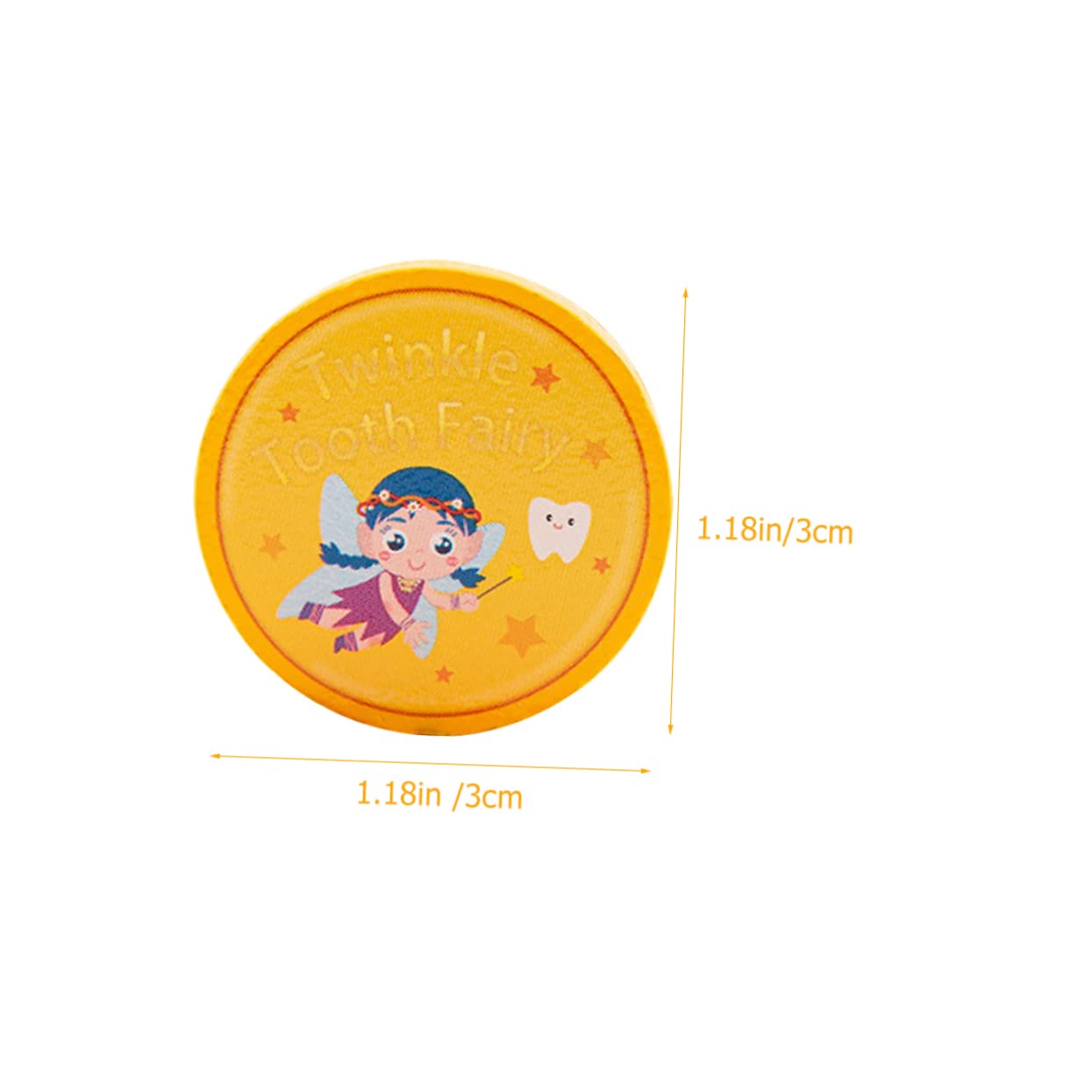 20pcs Wooden Tooth Fairy Medals - Golden Lost Teeth Reward for Kids - Perfect for Tooth Fairy Gifts, First Tooth Keepsake & Children's Dental Milestones