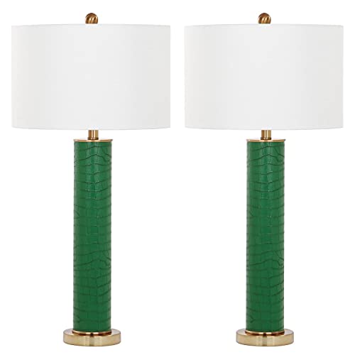 Dark Green Faux Alligator - Set of 2